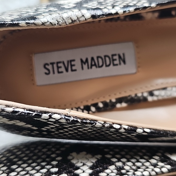 NEW Steve Madden Nathalia Snakeskin Pointed Toe Faux Suede Pump Size 8 - Picture 10 of 15
